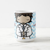 愛らしい最初の聖餐式ブルネット少年 コーヒーマグカップ (中央)