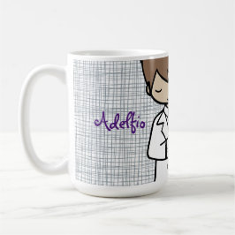 愛らしい最初の聖餐式ブルネット少年 コーヒーマグカップ