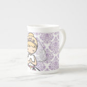 愛らしい最初の聖餐式小さな女の子マグカップ ボーンチャイナマグカップ (正面右)