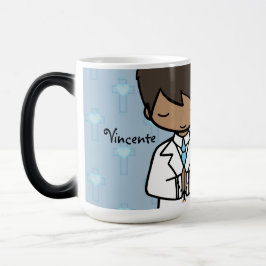 愛らしい最初聖餐式の男の子の青の名前 モーフィングマグカップ