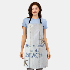 愛らしい木の質感、ヒトデ、ビーチ エプロン
