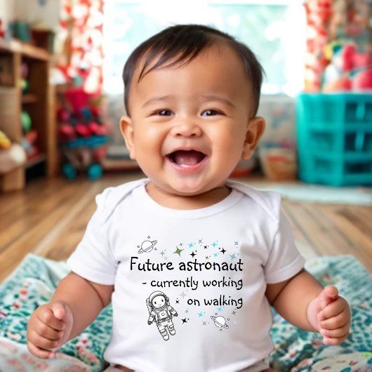 愛らしい未来の宇宙飛行士ベビーボディスーツ ベビーボディスーツ
