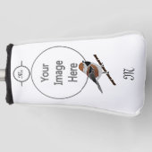 愛らしい本物の《鳥》アメリカゴガラの鳥の漫画 ゴルフヘッドカバー (正面)