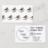 愛らしい本物の《鳥》アメリカゴガラの鳥の漫画 名刺 (正面/裏面)