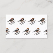 愛らしい本物の《鳥》アメリカゴガラの鳥の漫画 名刺 (正面)