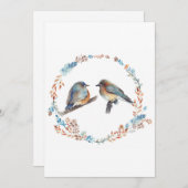 愛らしい東ブルーバードカップルハッピーバースデー (正面/裏面)