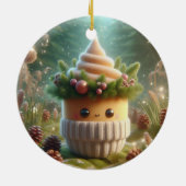 愛らしい松のコーン動物 セラミックオーナメント (裏面)