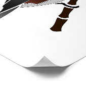 愛らしい栗の背の高い《鳥》アメリカゴガラ鳥 ポスター (角)