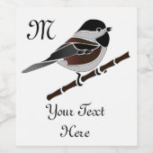 愛らしい栗の背の高い《鳥》アメリカゴガラ鳥 ワインラベル (シングルラベル)