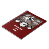 愛らしい栗の裏《鳥》アメリカゴガラモノグラム写真 ノートブック (左側)