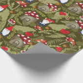 愛らしい格言とキノコ ラッピングペーパー (角)