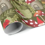 愛らしい格言とキノコ ラッピングペーパー (ロールコーナー)