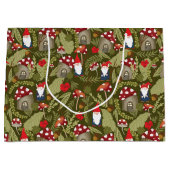 愛らしい格言とキノコ ラージペーパーバッグ (正面)