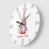 愛らしい格言の雪崩クリスマス ラージ壁時計 (傾斜)