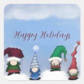 愛らしい格言ポーズ スクエアシール (正面)