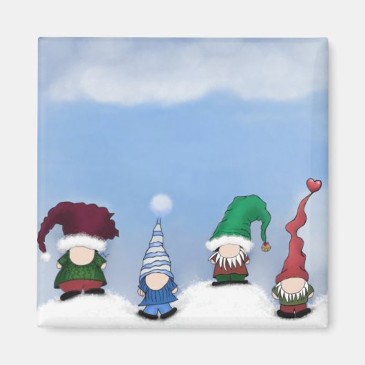 愛らしい格言ポーズ マグネット (正面)