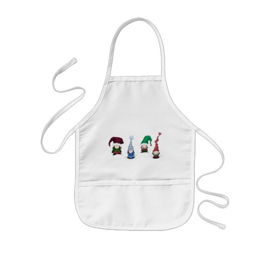 愛らしい格言ポーズ 子供用エプロン (正面)