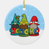 愛らしい格言メリークリスマスパーソナライズされた セラミックオーナメント (裏面)