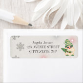 愛らしい格言、雪片、グリッター ラベル (インサイチュ)