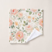 愛らしい桃の花のブライズシャワー バスタオルセット (ウォッシュタオル)