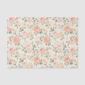 愛らしい桃の花のブライズシャワー 薄葉紙 (正面)