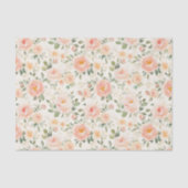 愛らしい桃の花のブライダルシャワー 薄葉紙 (正面)