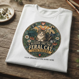 愛らしい森の緑のビンテージの野生のネコ トライブレンドTシャツ