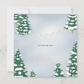 愛らしい森林のクマの家族の名入れ ノートカード (裏面)