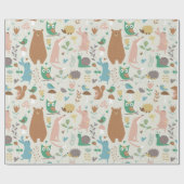 愛らしい森林保護運動 ラッピングペーパー (フラット)