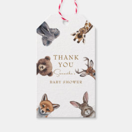愛らしい森林動物の赤ちゃんシャワーの好意 ギフトタグ