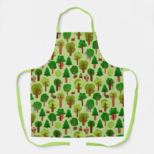 愛らしい森林動物 エプロン (正面)