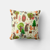 愛らしい森林動物 クッション (正面)