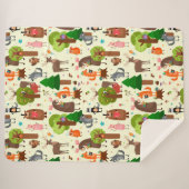 愛らしい森林動物 シェルパブランケット (正面(横))