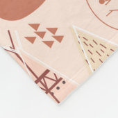 愛らしい森林動物 フリースブランケット (角)