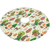 愛らしい森林動物 ブラッシュドポリエステルツリースカート (アングル)