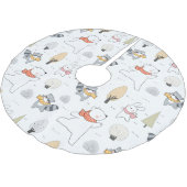 愛らしい森林動物 ブラッシュドポリエステルツリースカート (アングル)