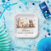 愛らしい森林動物 ペーパープレート (パーティー)