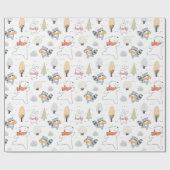 愛らしい森林動物 ラッピングペーパー (フラット)