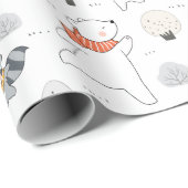 愛らしい森林動物 ラッピングペーパー (ロールコーナー)