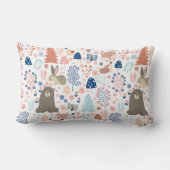 愛らしい森林動物 ランバークッション (裏面)