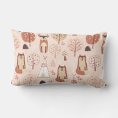 愛らしい森林動物 ランバークッション (裏面)