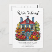 愛らしい植民地時代の故郷の動きの発表 ポストカード (正面/裏面)