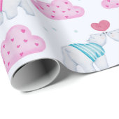 愛らしい極性ベアズラッピング紙 ラッピングペーパー (ロールコーナー)