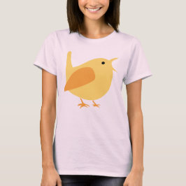 愛らしい歌う鳥の絞り染めのTシャツ Tシャツ