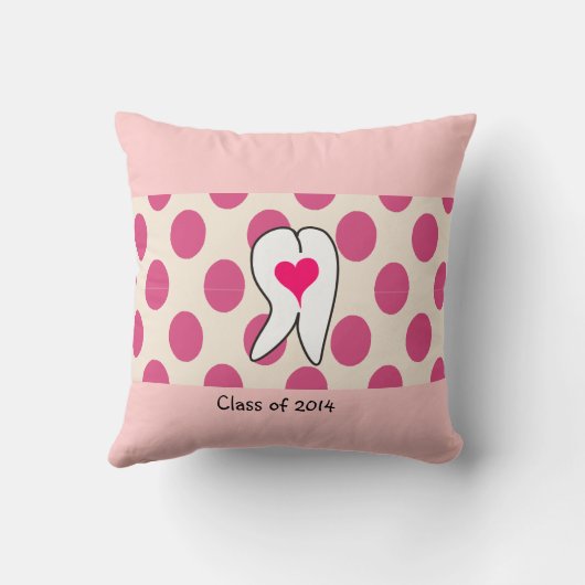 愛らしい歯科衛生士の歯の枕Customizabl クッション (裏面)