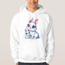 愛らしい母とベビーバニーイラストレーション