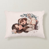 愛らしい母と娘の絆(3) アクセントクッション (正面)