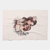 愛らしい母と娘の絆(3) キッチンタオル (横)