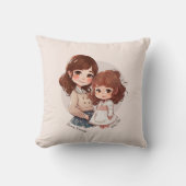 愛らしい母と娘の絆(4) クッション (正面)