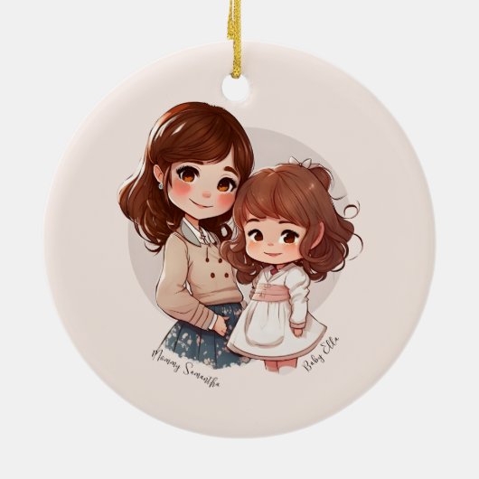 愛らしい母と娘の絆(4) セラミックオーナメント (裏面)